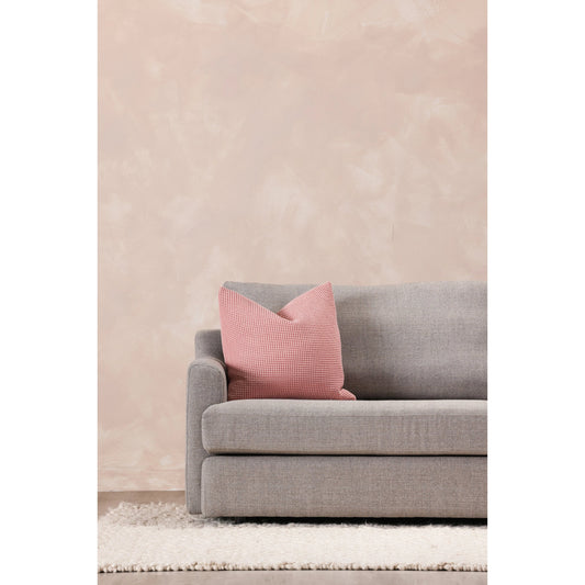 Ria Pillow by Moe's Home Collection in desert pink. Made from cover: 100% cotton, insert: 100% feather in a modern style.
