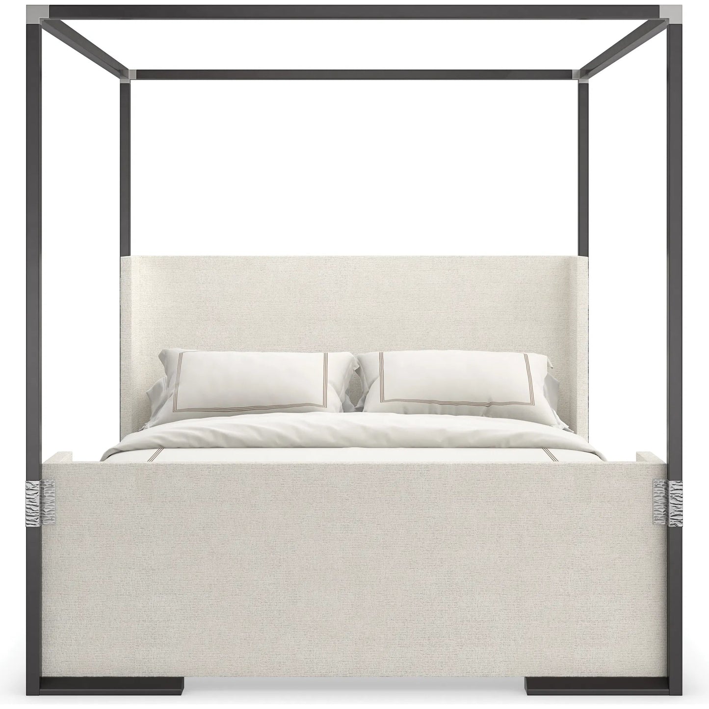 003 SI-2162883 | Additional Silo | Shelter Me Canopy by Caracole in almost black, brushed stainless. Made from poplar in a unique style.
