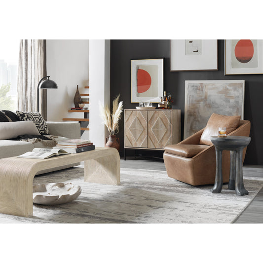 Commerce & Market Two Door Chest by Hooker Furniture in light natural. Made from mango solids, iron in a modern style.