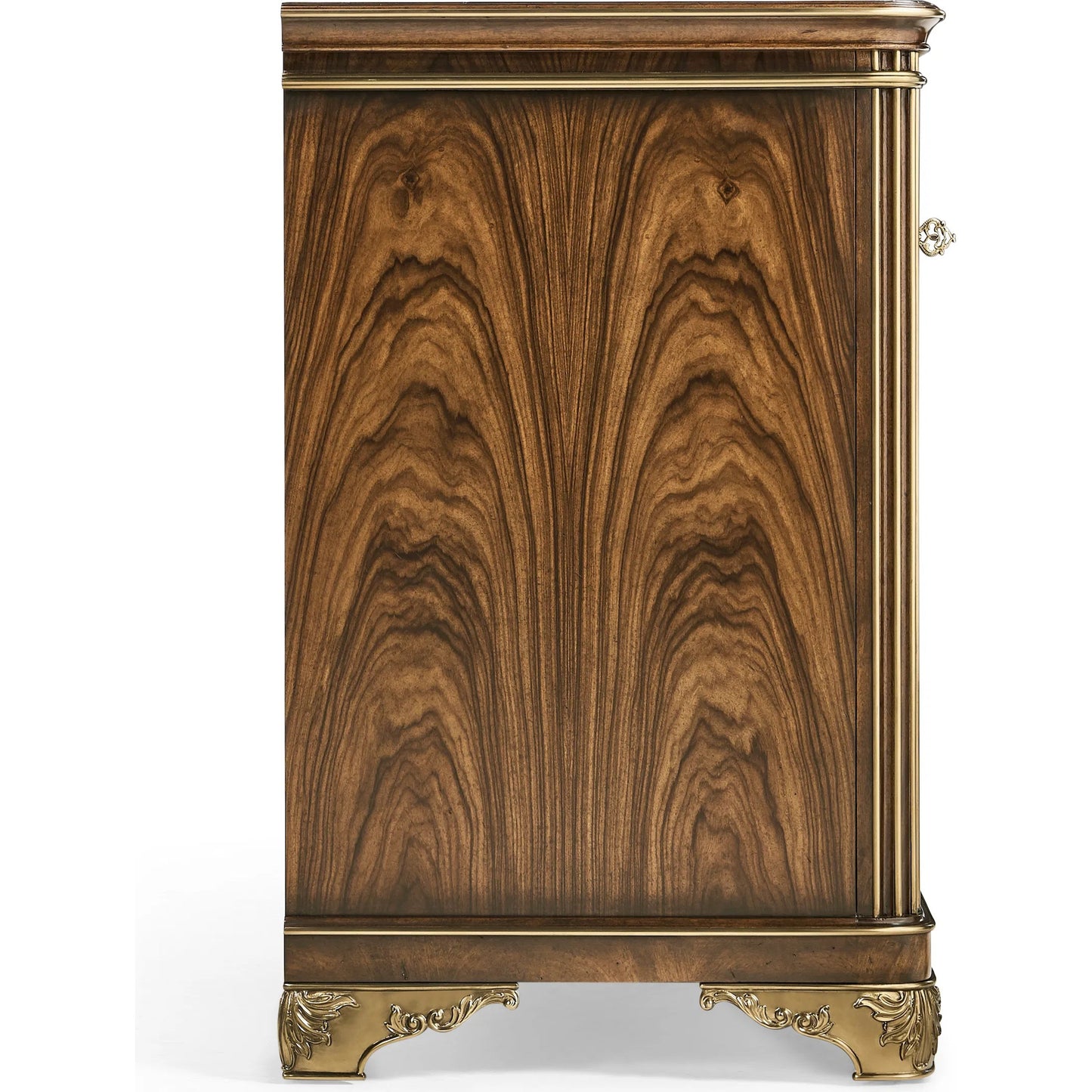 002 SI-2446830 | Additional Silo | Viceroy Bachelors Chest by Jonathan Charles in viceroy brown santos. Made from local mahogany, celejeria veneer, brass, santos rosewood crown veneer in a unique style.
