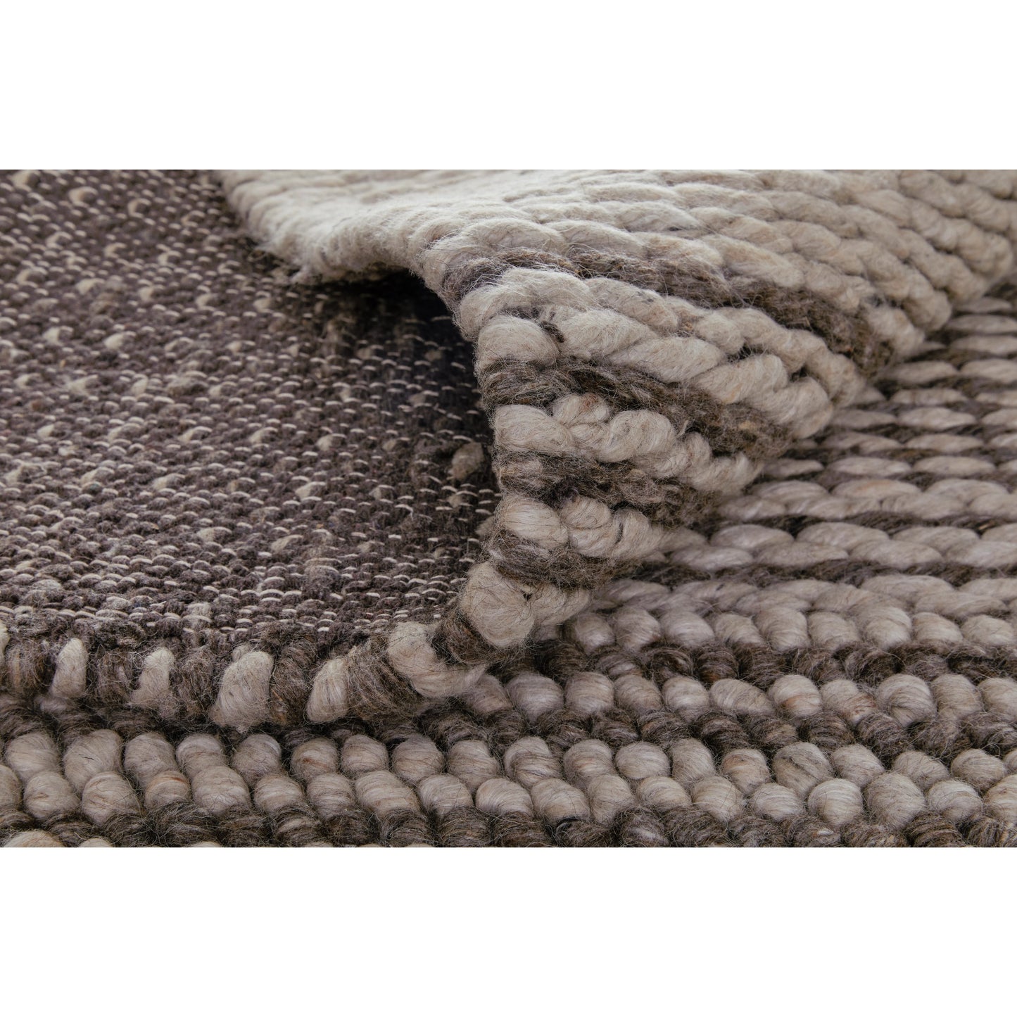 005 SI-2159059,SI-2159060,SI-2159064,SI-2159313 | Closeup | Hamden Stripes Rug - T19T8008 by Thom Felicia by Feizy Rugs in ivory, brown. Made from wool in a unique style.