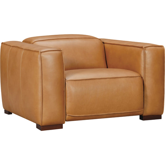 001 SI-2626312 | Primary Silo | Fresco Power Recliner with Power Headrest by Hooker Furniture in brown and dark wood. Made from semi-aniline leather, leather in a unique style.