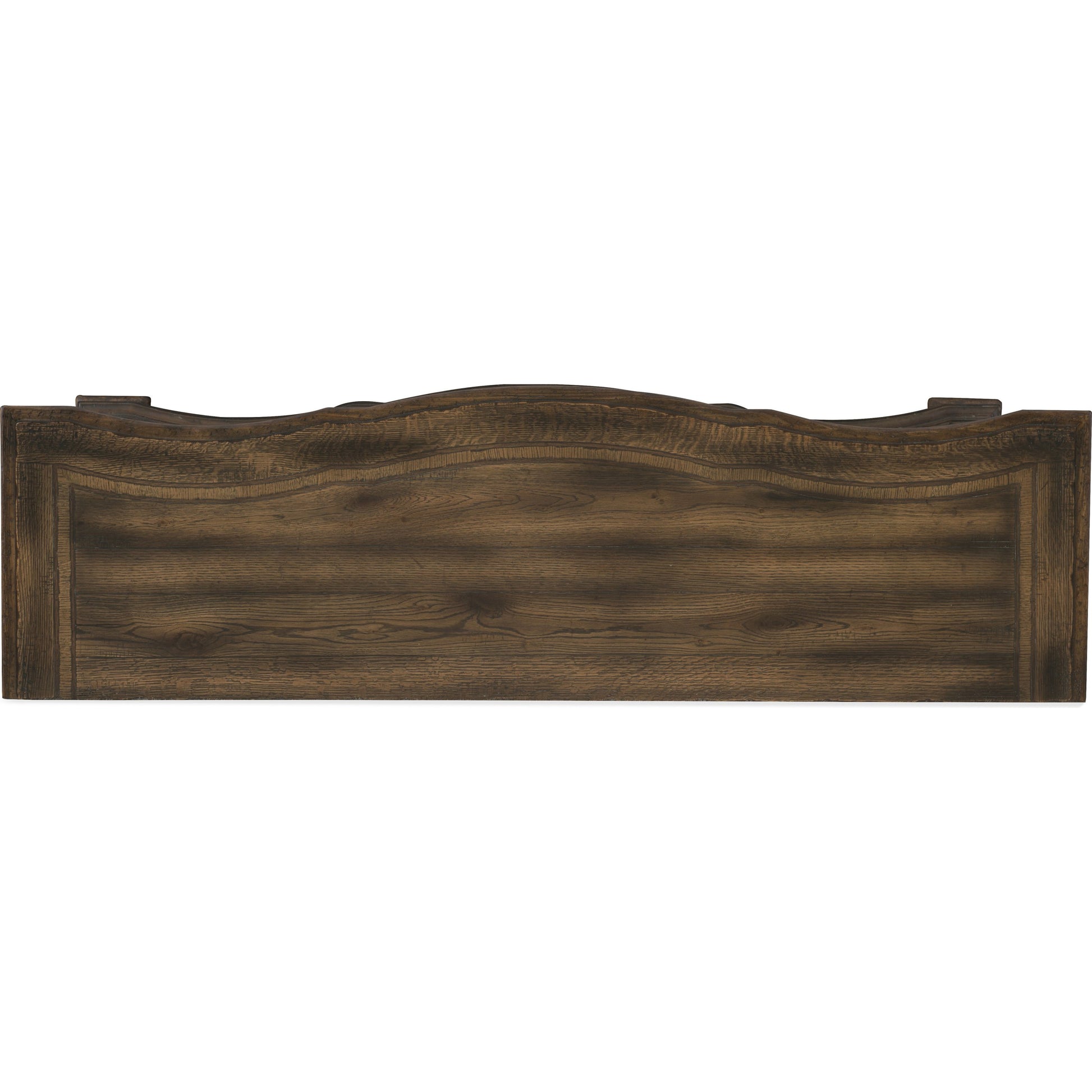 Williamson Dresser by Hooker Furniture in saddle brown. Made from white oak, walnut veneers with cedar, resin in a traditional style.