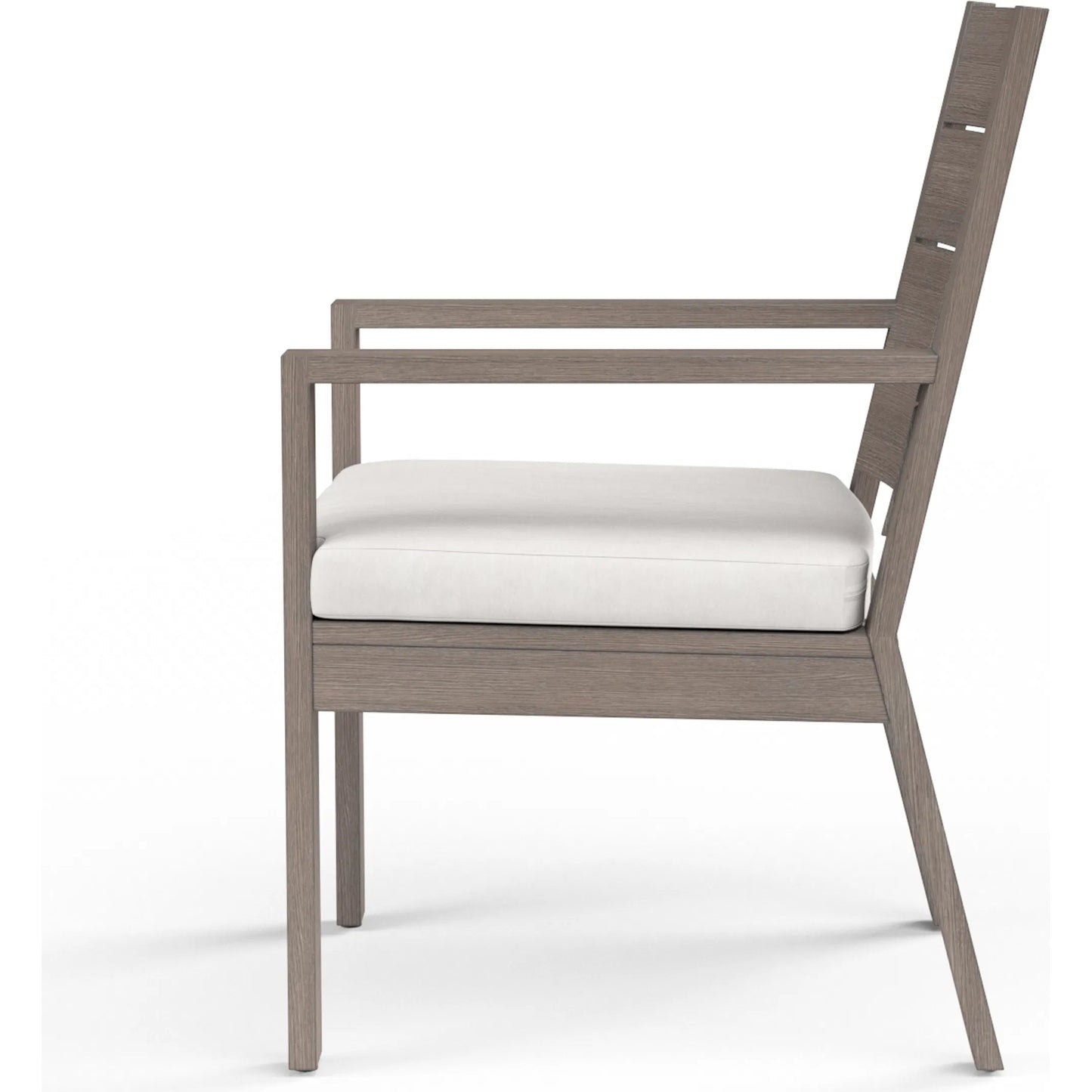 003 SI-2166945 | Additional Silo | Laguna Outdoor Dining Chair by Sunset West in driftwood. Made from aluminum in a modern style.