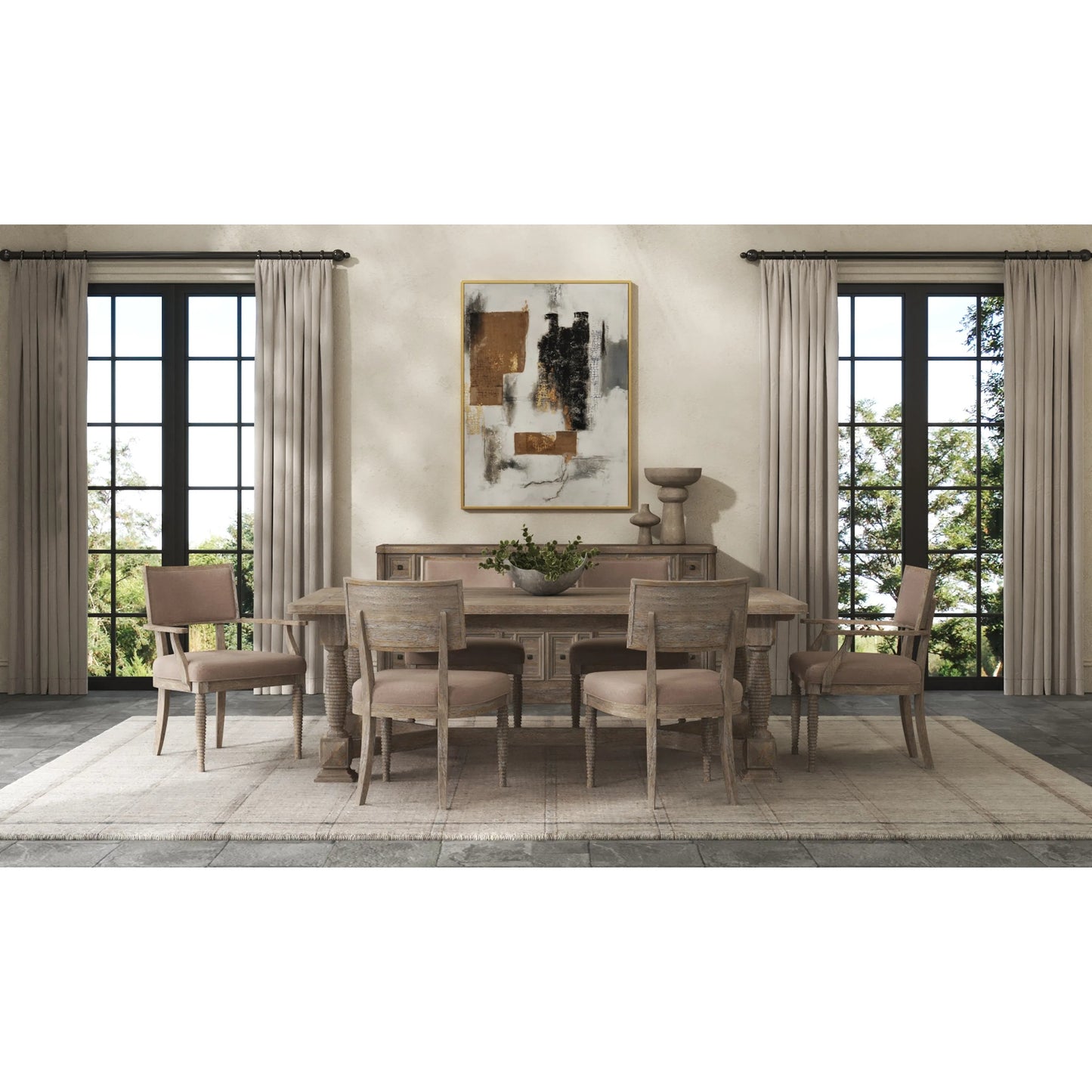 006 SI-2356214 | Lifestyle | Reforma Upholstered Arm Chair by A.R.T. Furniture in tapenade, wheat. Made from parawood solids, random match flaky oak veneers, foam, fabric in a traditional style.