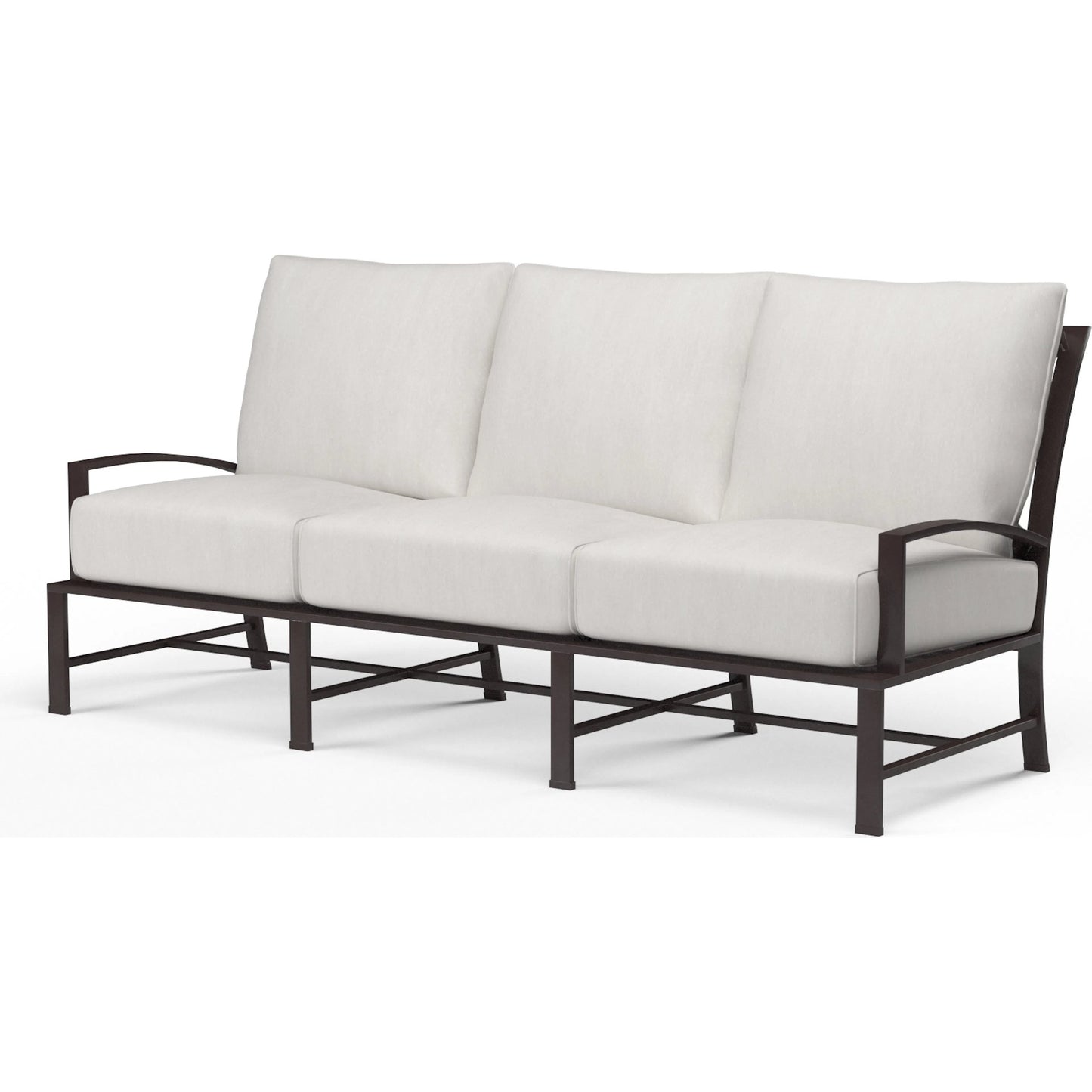001 SI-2167002 | Primary Silo | La Outdoor Jolla Sofa by Sunset West in espresso. Made from aluminum in a modern style.