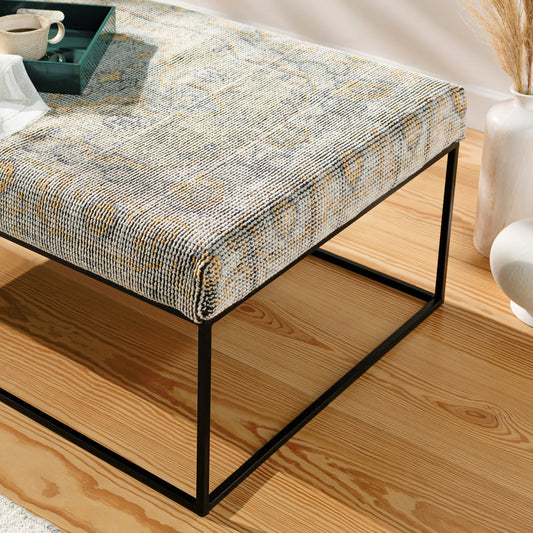 Yalova - 32552 by Surya in black, charcoal, light beige, peach, ice blue and powder coated. Made from top: 56% wool, top: 20% cotton, fill: 90% foam, fill: 90% polyurethane foam, base: metal, frame: metal in a modern style.