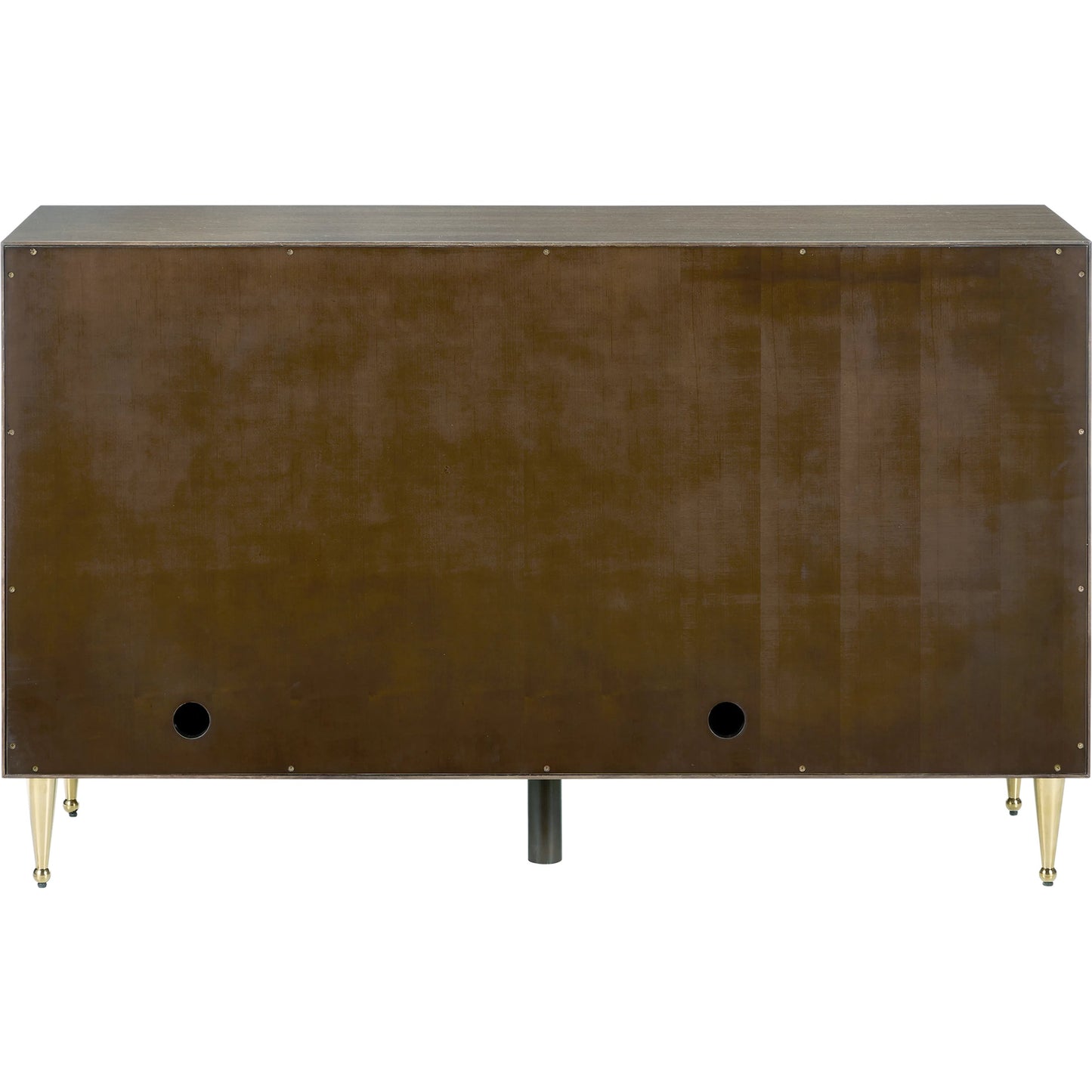 008 SI-2191691 | Additional Silo | Colette Cabinet by Currey and Company in tawny brown, polished brass, mirror. Made from figured eucalyptus, stainless steel, glass in a modern style.