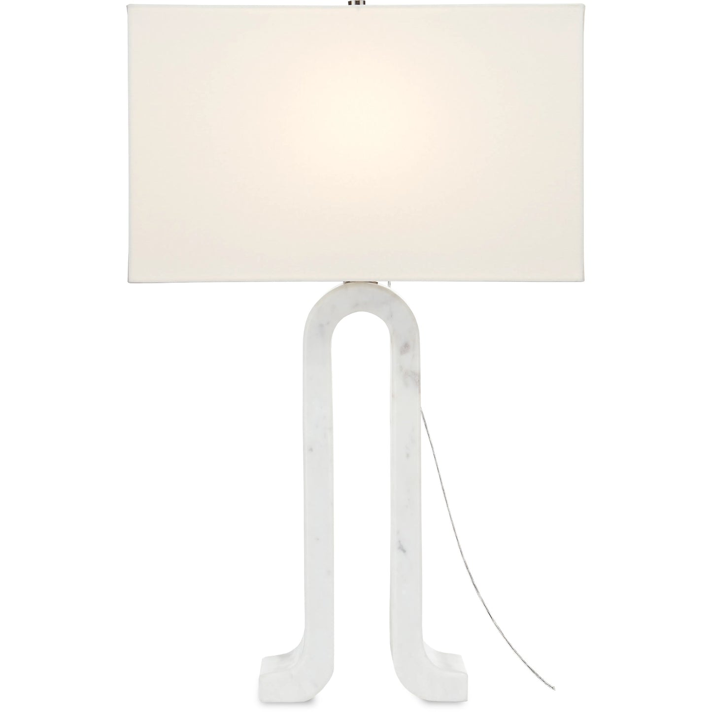 008 SI-1894389 | Additional Silo | Leo Table Lamp by Currey and Company in white marble. Made from marble in a modern style.