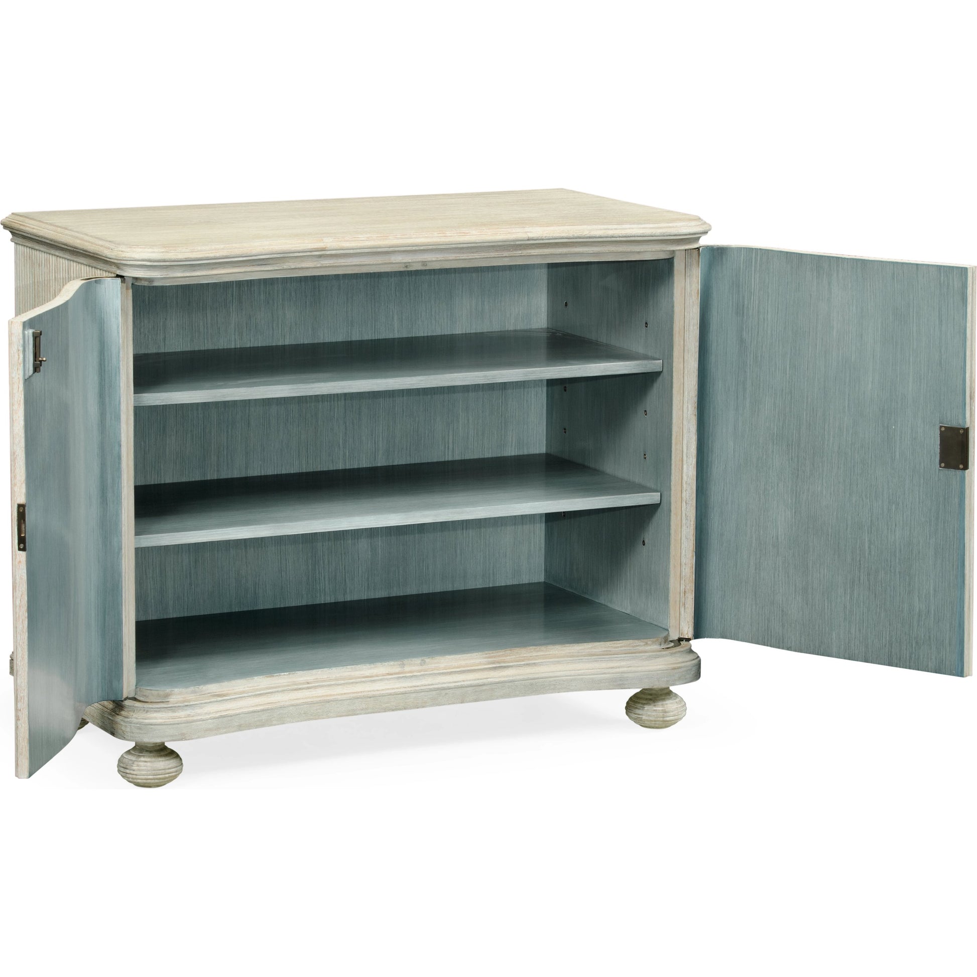William Yeoward - Belleville Cabinet by Jonathan Charles in white and washed acacia. Made from acacia in a coastal style.