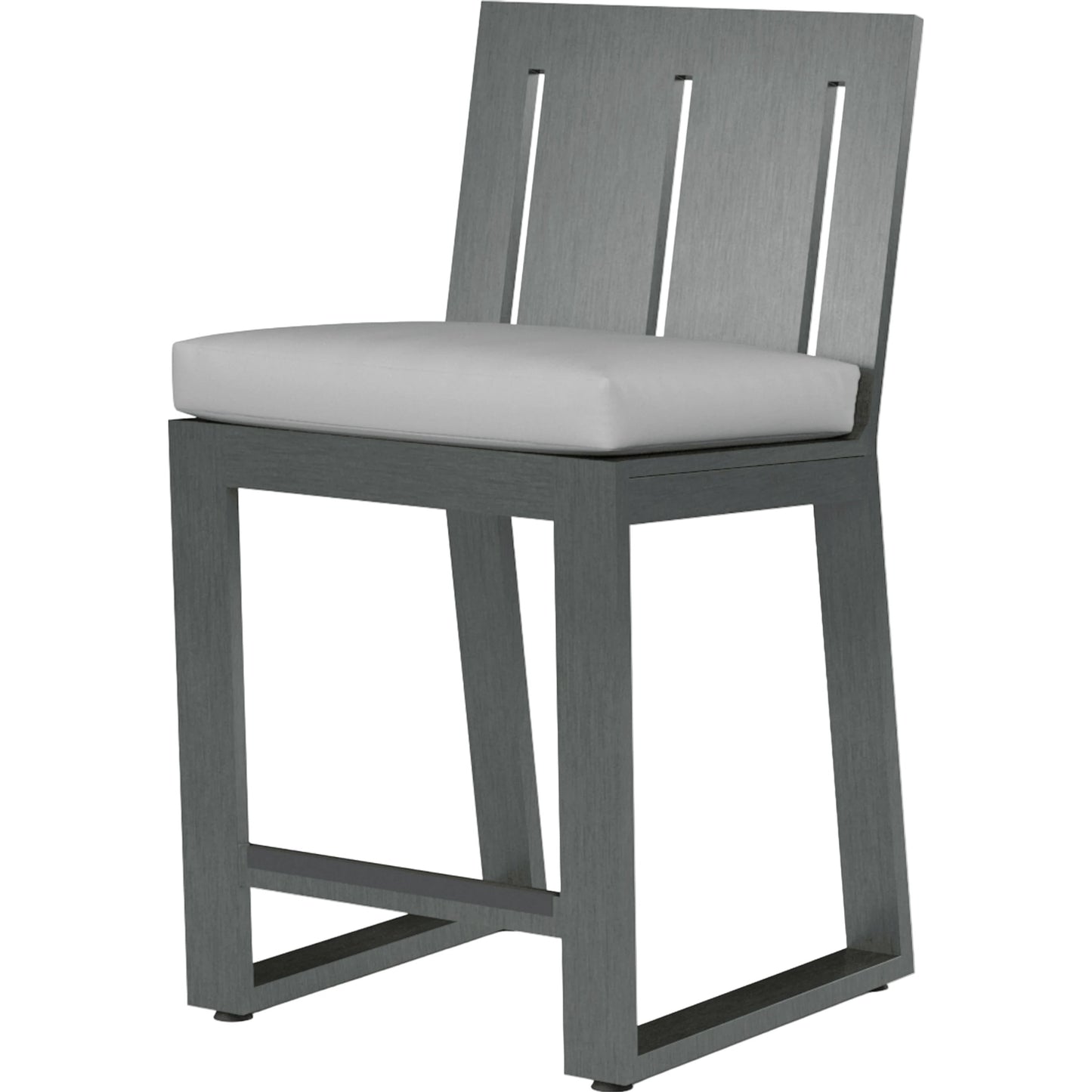 001 SI-2166976 | Primary Silo | Redondo Outdoor Counter Stool by Sunset West in slate. Made from aluminum in a modern style.