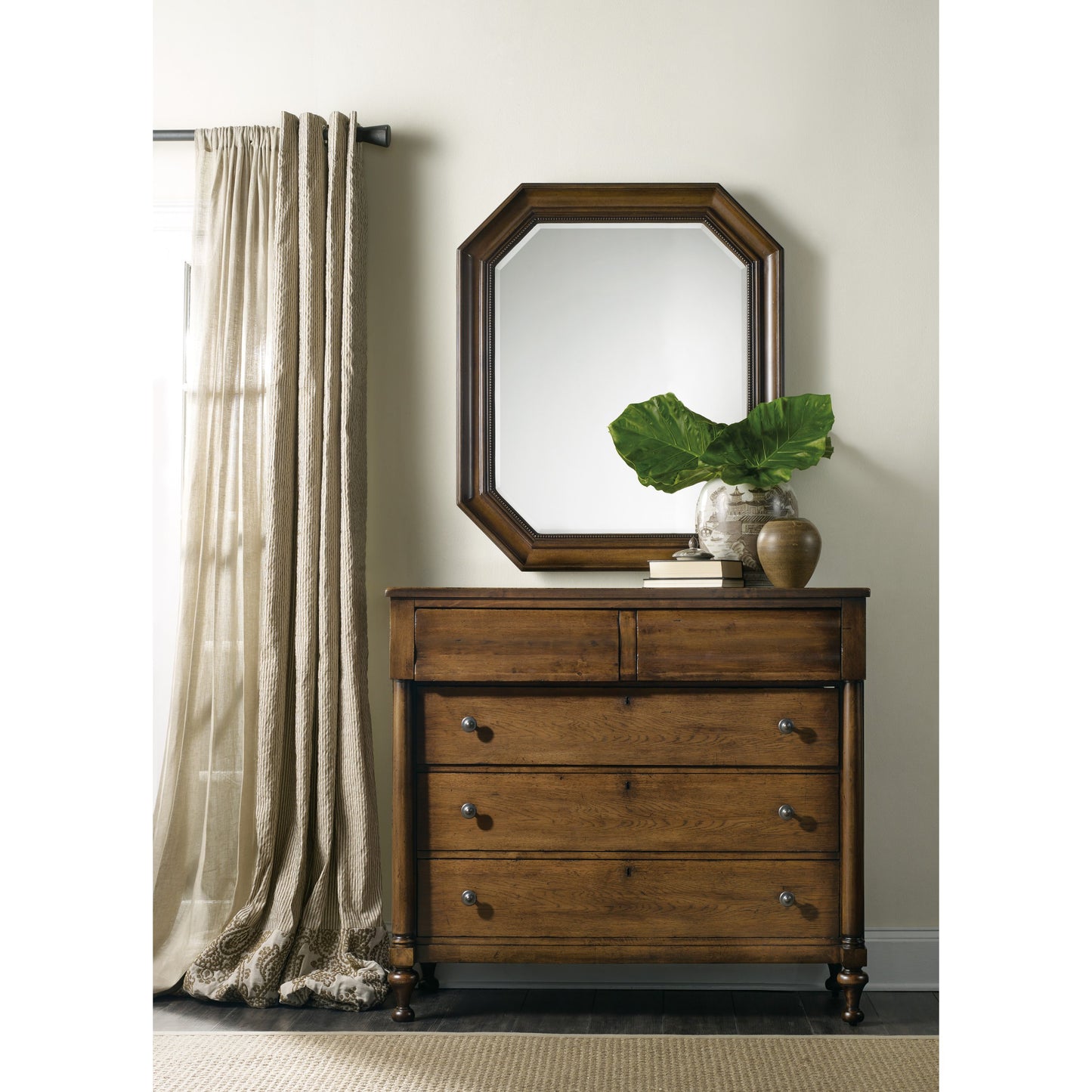007 SI-1748322 | Lifestyle | Archivist Bureau by Hooker Furniture in pecan. Made from pecky pecan veneers, felt in a cottage & farmhouse style.