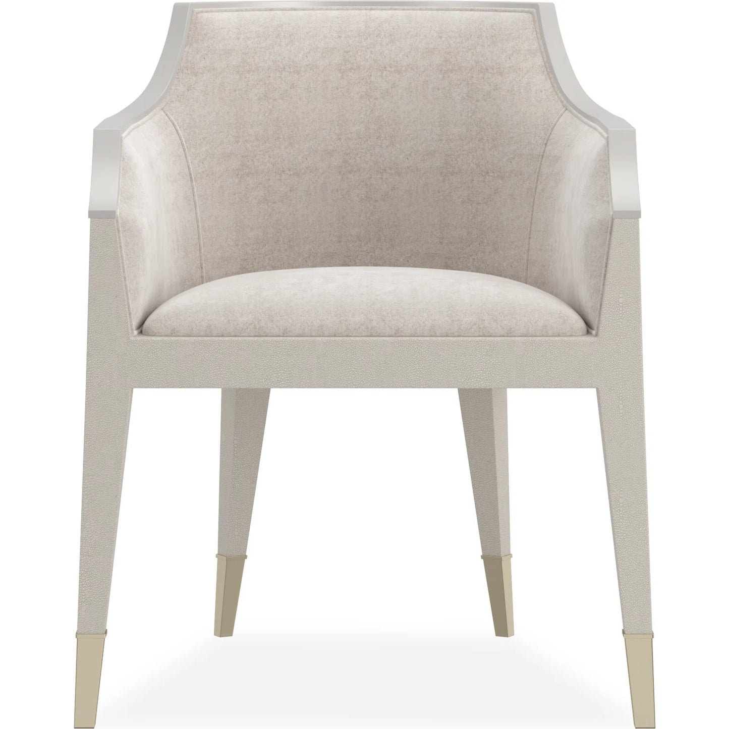 005 SI-2250586 | Additional Silo | Sabot Dining Chair by Caracole in ivory, ivory painted faux shagreen. Made from birch in a transitional style.