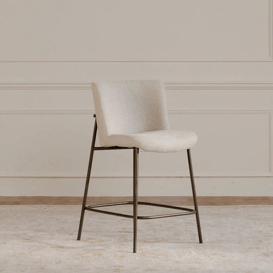 Early Counter Stool by Moe's Home Collection. Made from upholstery: 100% polyester, metal frame, foam, plywood in a transitional style.