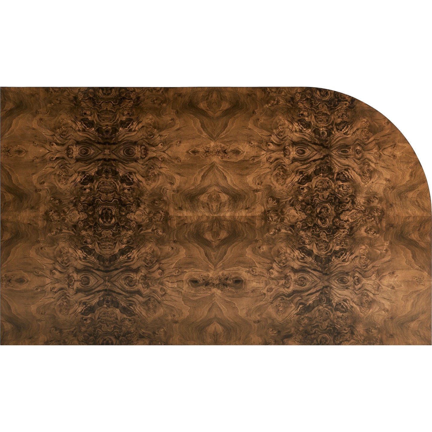 006 SI-2186353 | Additional Silo | Jacques Radius Cocktail Table by Jonathan Charles in brown and walnut burl. Made from book match walnut burl veneer in a modern style.
