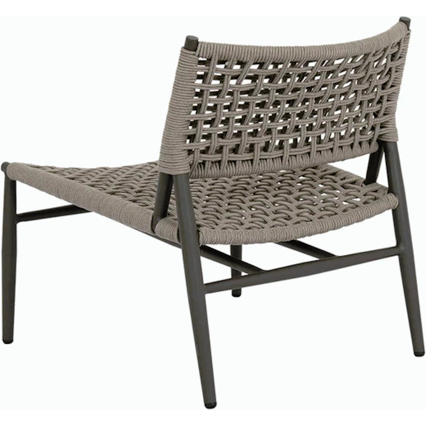 002 SI-2167119 | Additional Silo | Grigio Outdoor Cushionless Accent Chair by Sunset West in graphite. Made from olefin rope in a coastal style.