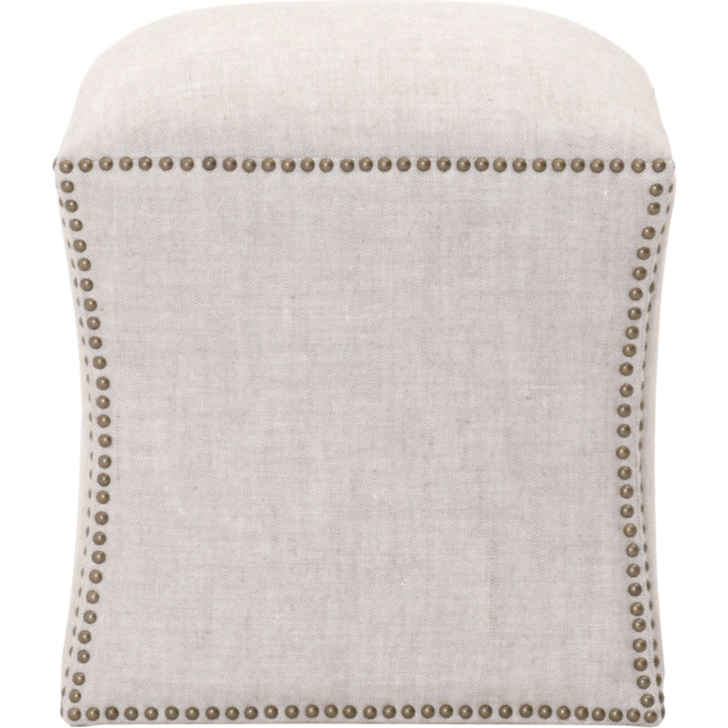 002 SR-387614 | Additional Silo | York Ottoman by Essentials For Living in bisque and bisque french linen. Made from 100% french linen in a traditional style.