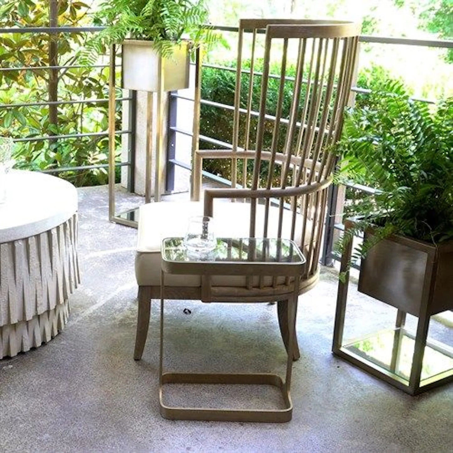 005 SR-702083,SR-893164 | Lifestyle | Spindle Wing Chair by Global Views. Made from unique in a coastal style.