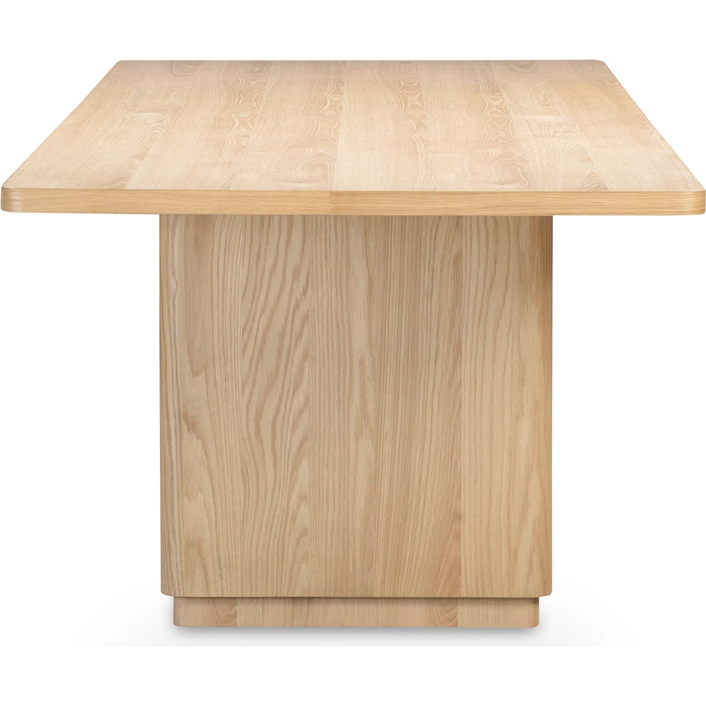 018 SI-2253992 | Additional Silo | Round Off Dining Table by Moe's Home Collection in natural oak. Made from oak veneer over mdf, rubber wood bottom frame in a transitional style.