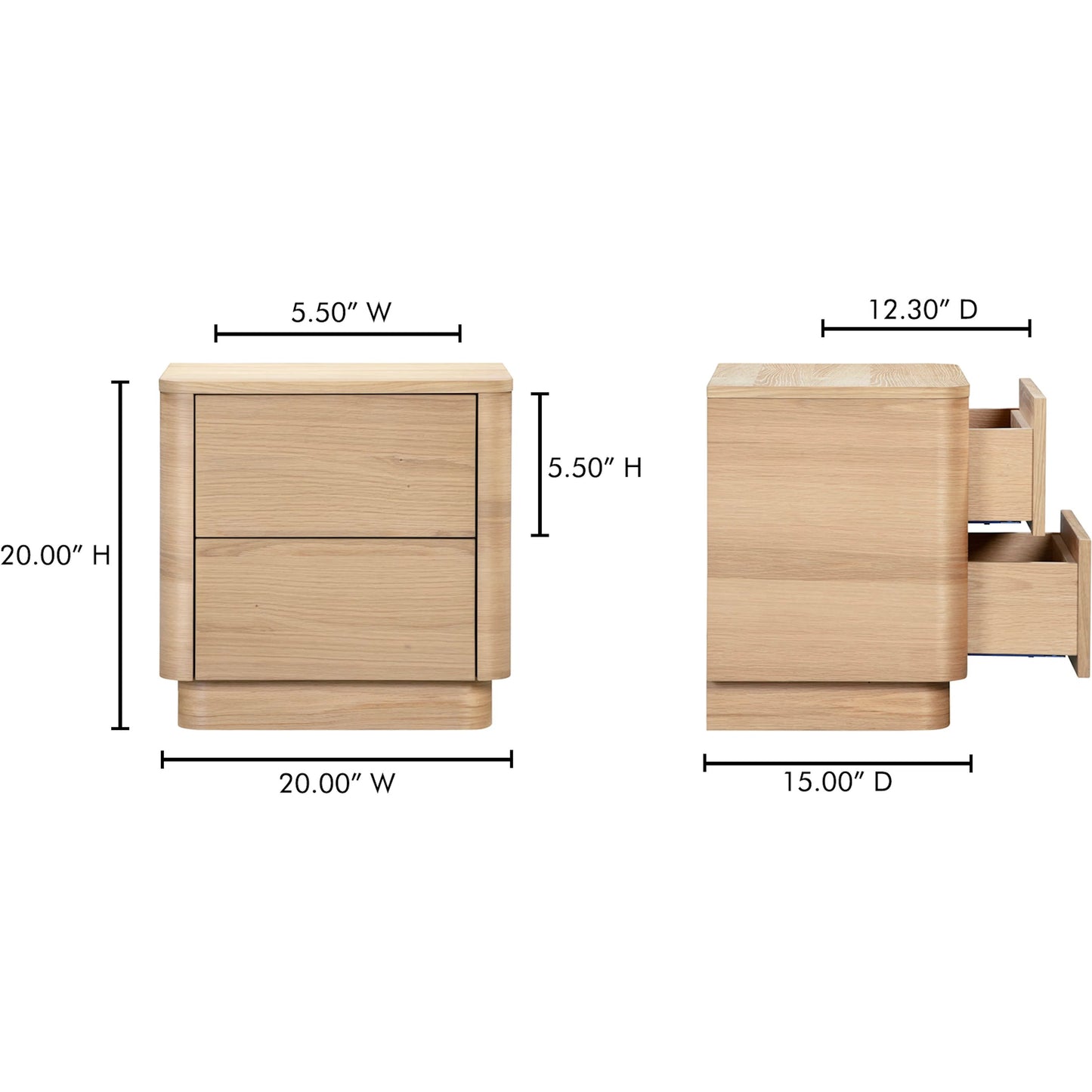 019 SI-2253997 | Lifestyle | Round Off Tall Nightstand by Moe's Home Collection. Made from unique in a transitional style.