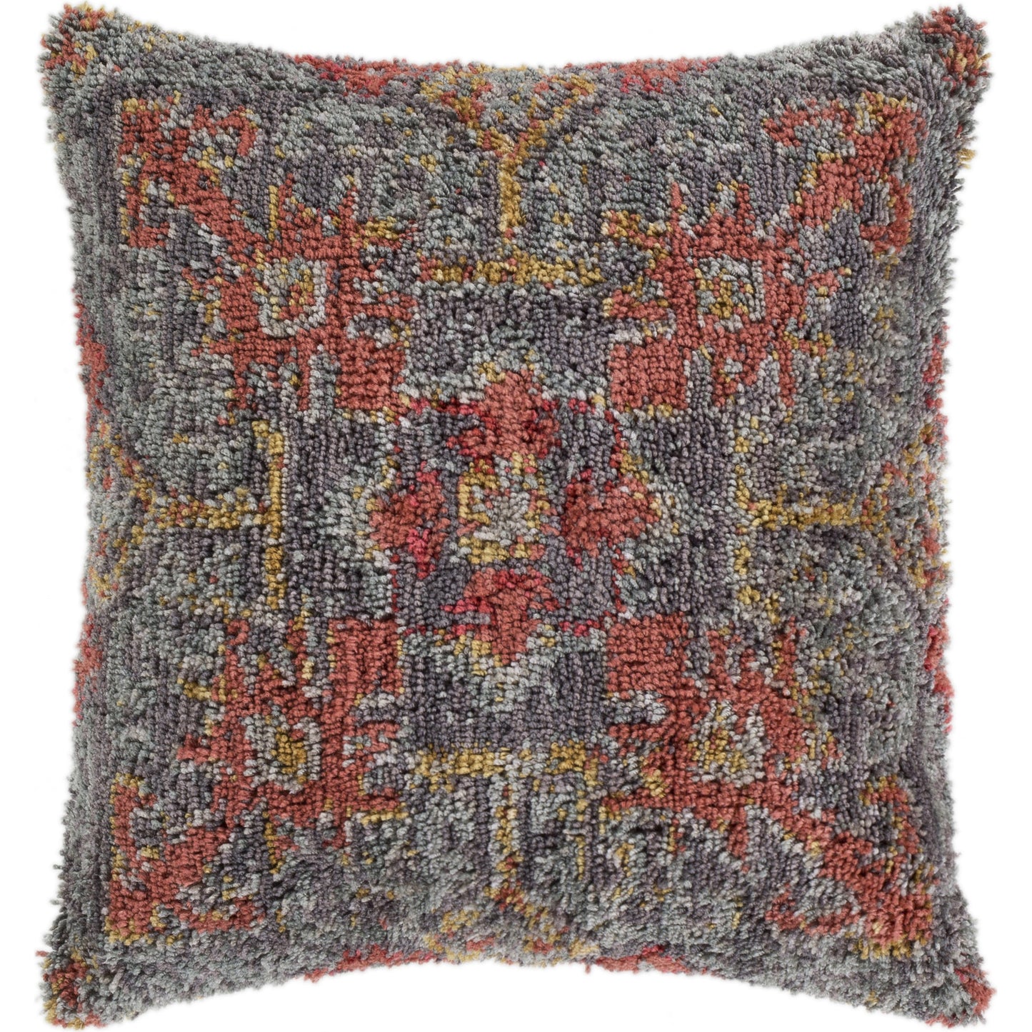 001 S-347236,S-347237,S-347238,S-347239 | Additional Silo | Yuri Pillow - 32619 by Surya in ivory, medium gray, burnt orange, saffron. Made from 100% polyester, 100% linen in a eclectic & global style.