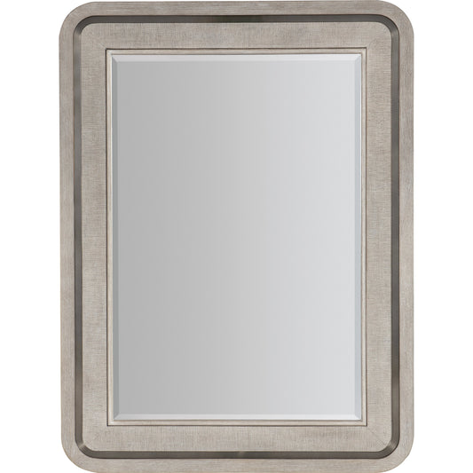 001 SI-2133667 | Primary Silo | Modern Mood Raffia Landscape Mirror by Hooker Furniture. Made from wood, mirror, metal, raffia in a modern style.