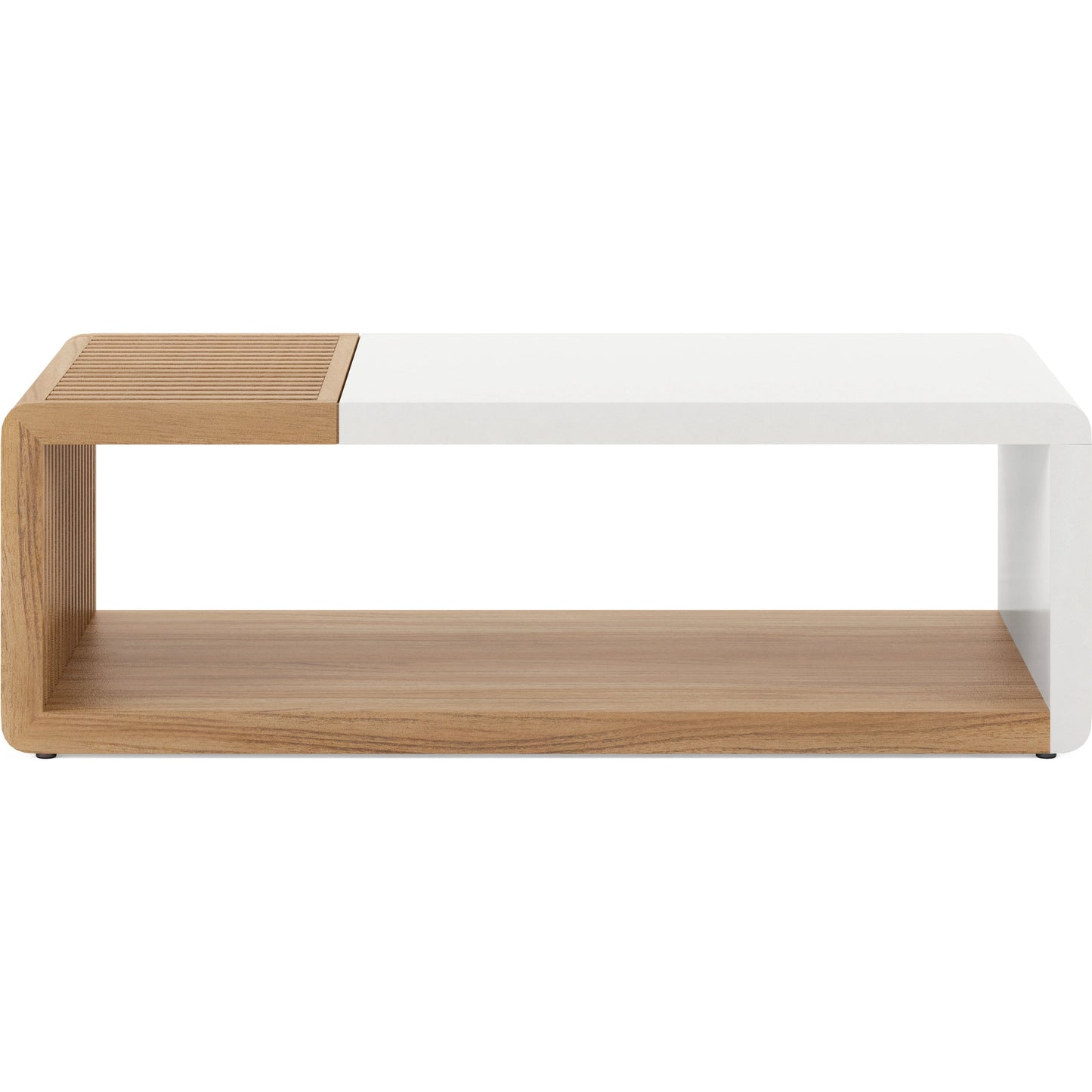 002 SI-2065175 | Additional Silo | Portico Rectangular Cocktail Table by A.R.T. Furniture in sienna, white plaster. Made from parawood solids, mindi veneers, resin in a modern style.