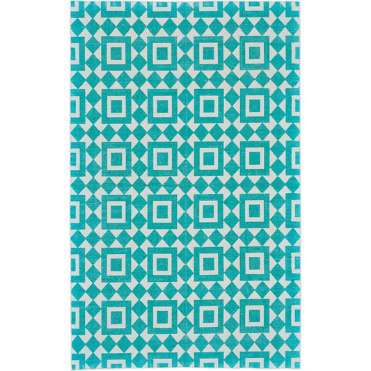Granada Transitional Geometric Rug - I0517 by Feizy in blue, white. Made from cotton in a unique style.