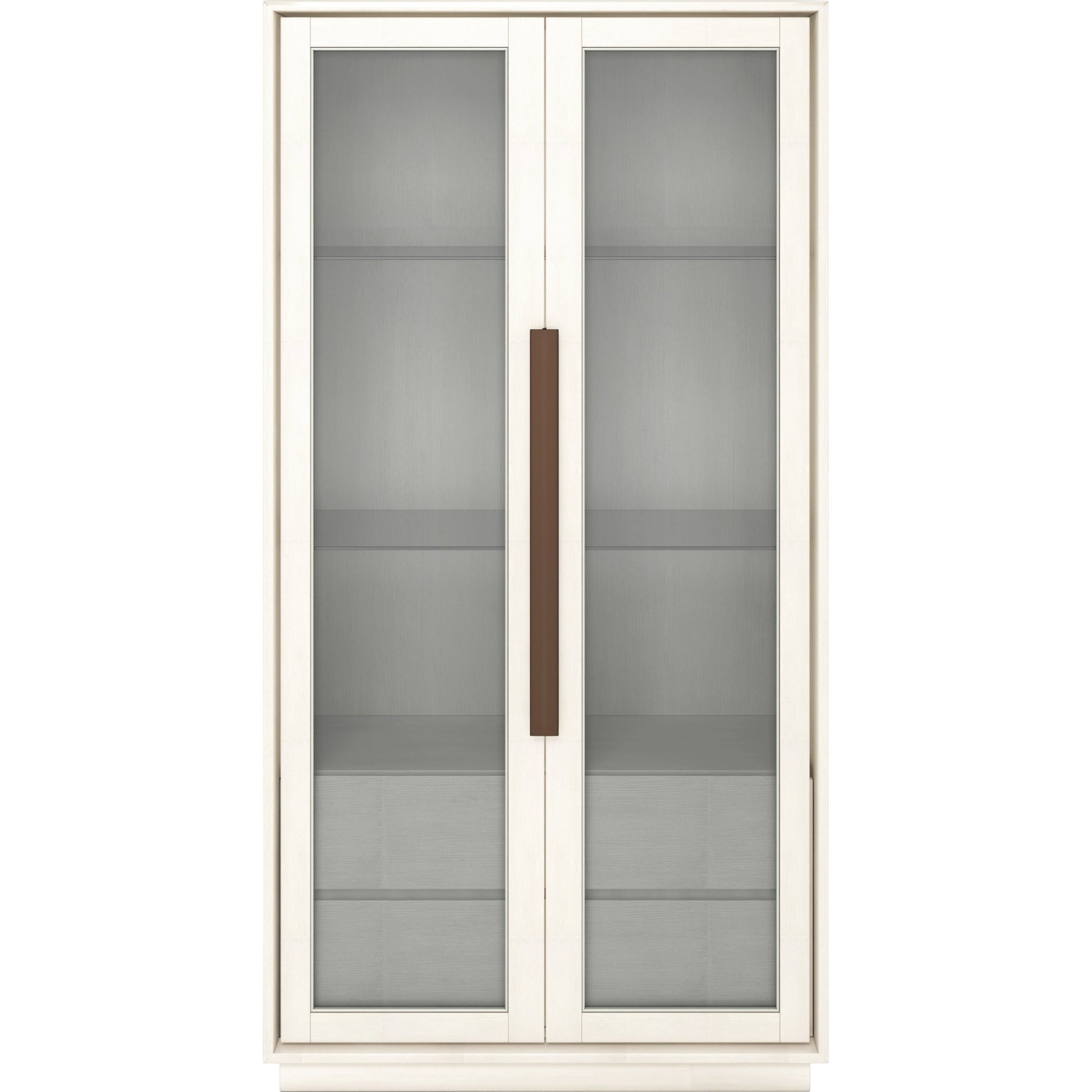 Blanc Display Cabinet by A.R.T. Furniture in alabaster, burnished bronze. Made from parawood solids, metal, glass in a modern style.
