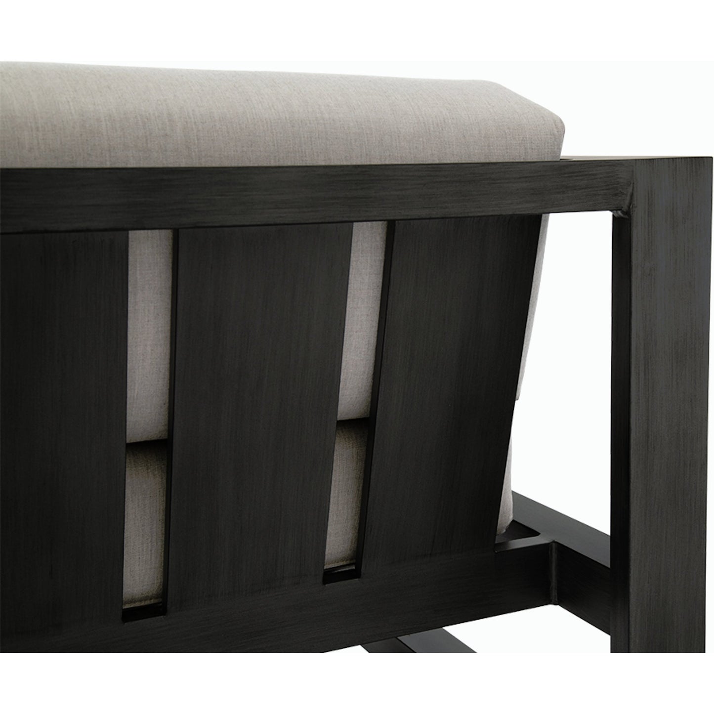 005 SI-2166971 | Closeup | Redondo Outdoor Club Chair by Sunset West in slate. Made from aluminum in a modern style.