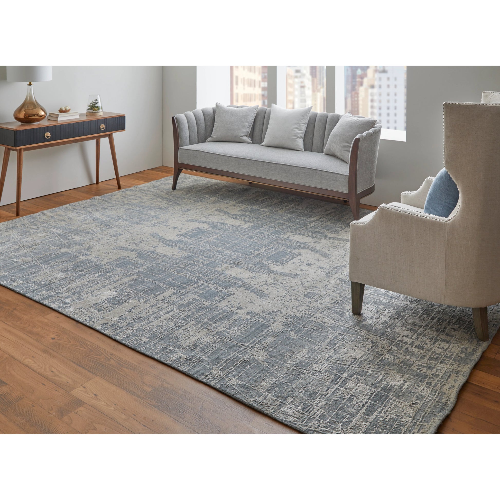 Eastfield Rug - 69A0F by Feizy in gray. Made from wool, viscose in a unique style.