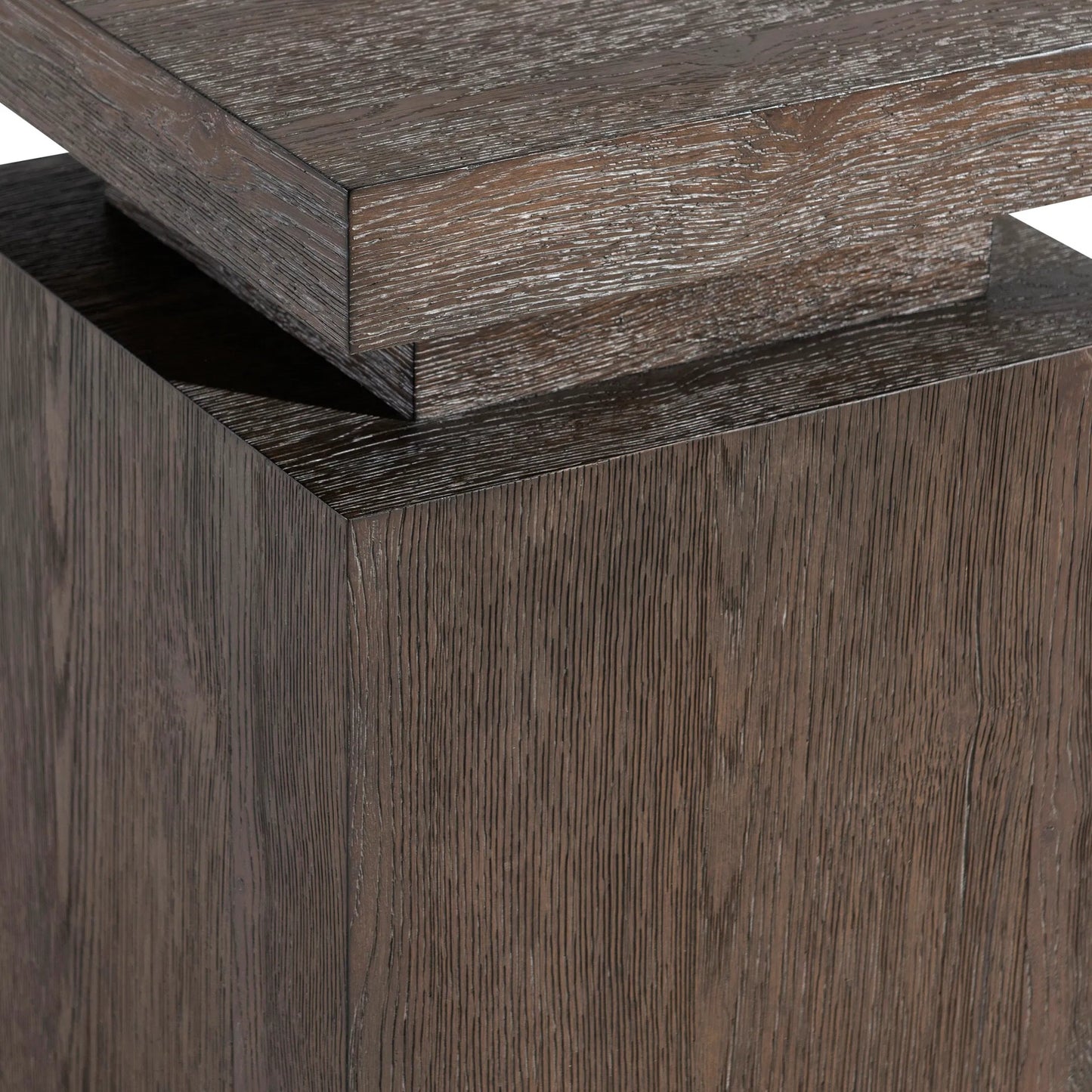 005 SI-2513520 | Closeup | Outline Accent Table by Bernhardt in cassel. Made from wood in a transitional style.