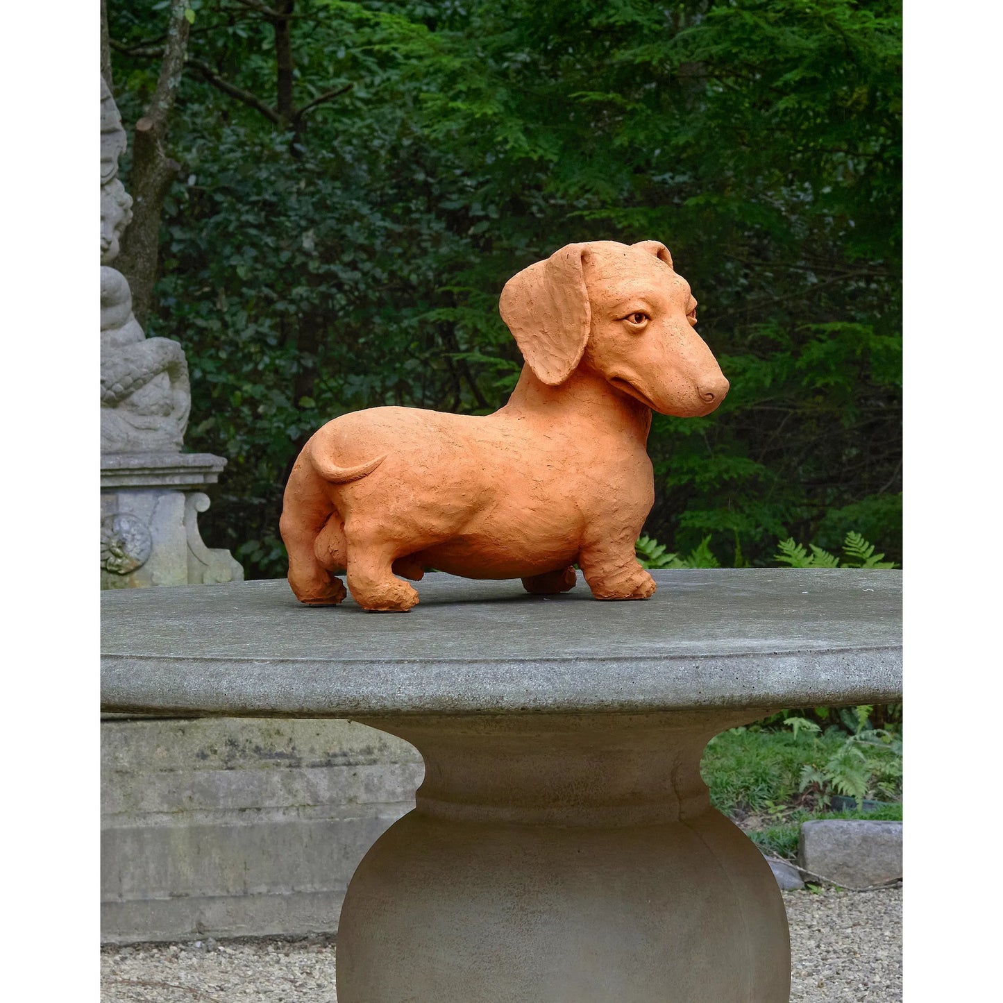 011 SI-2134058 | Lifestyle | Rocky the Teckel by Currey and Company in natural. Made from terracotta in a cottage & farmhouse style.