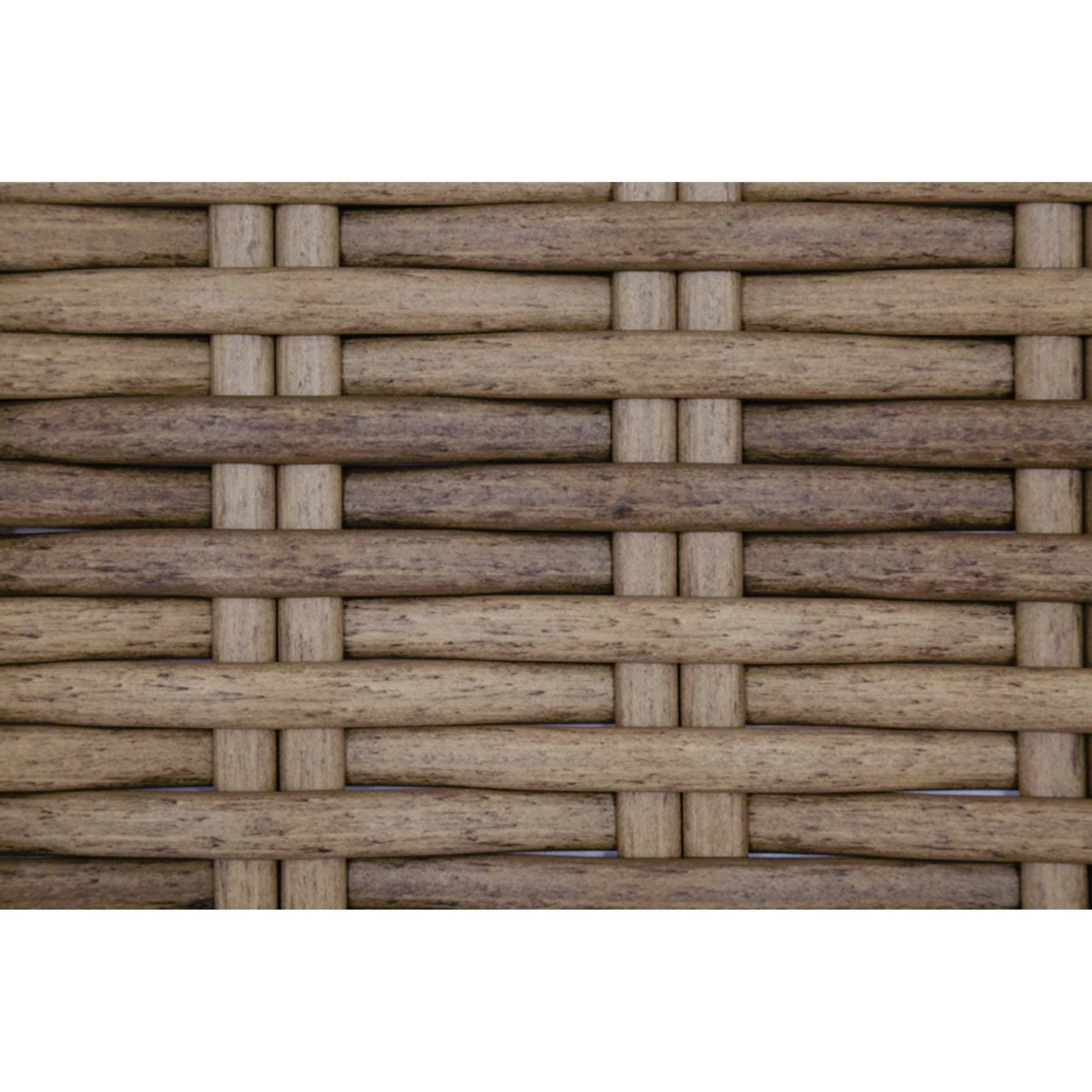 005 SI-2166716,SI-2166717,SI-2166718,SI-2166719,SI-2166720,SI-2166721 | Closeup | Havana Outdoor Sofa by Sunset West in tobacco. Made from resin wicker in a modern style.