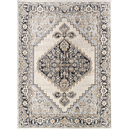 Zidane Rug - 494498 by Livabliss in white, gray, black, medium brown, light beige, dark brown. Made from face: 100% polyester, warp: 100% polypropylene in a unique style.