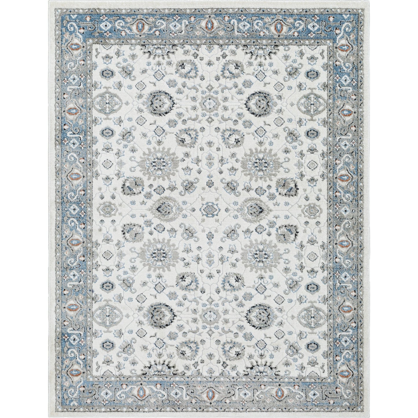 001 SI-2167753,SI-2167754 | Primary Silo | Zidane Rug - 494508 by Livabliss in white, dark brown, blue, black, olive, rust. Made from polyester in a unique style.