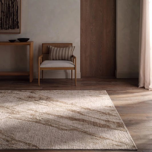 Zein ZEI02 Rug by Jaipur Living in tan, brown. Made from 100% polyester in a unique style.