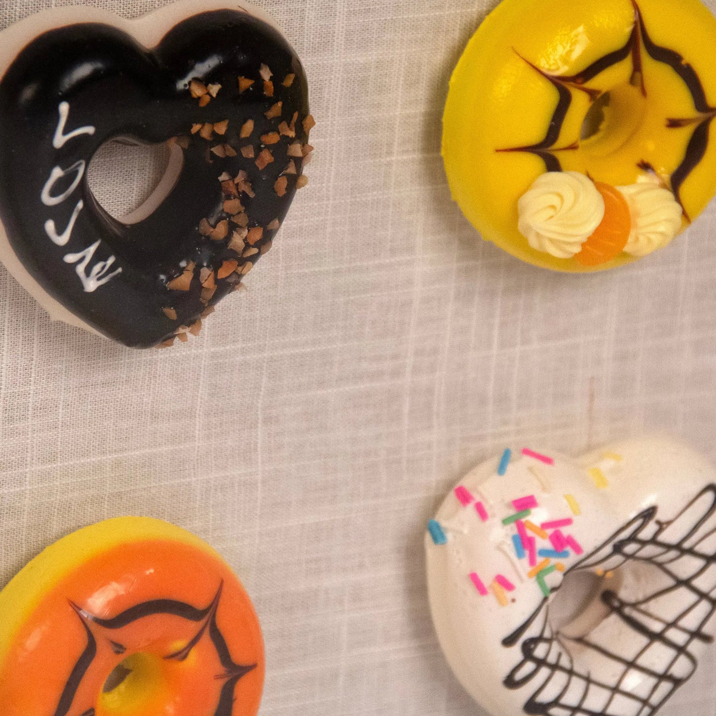 002 SI-2633403 | Additional Silo | Acrylic Donut Wall Art by Zentique in natural stone and brown. Made from natural geode, linen, wood, mdf in a unique style.