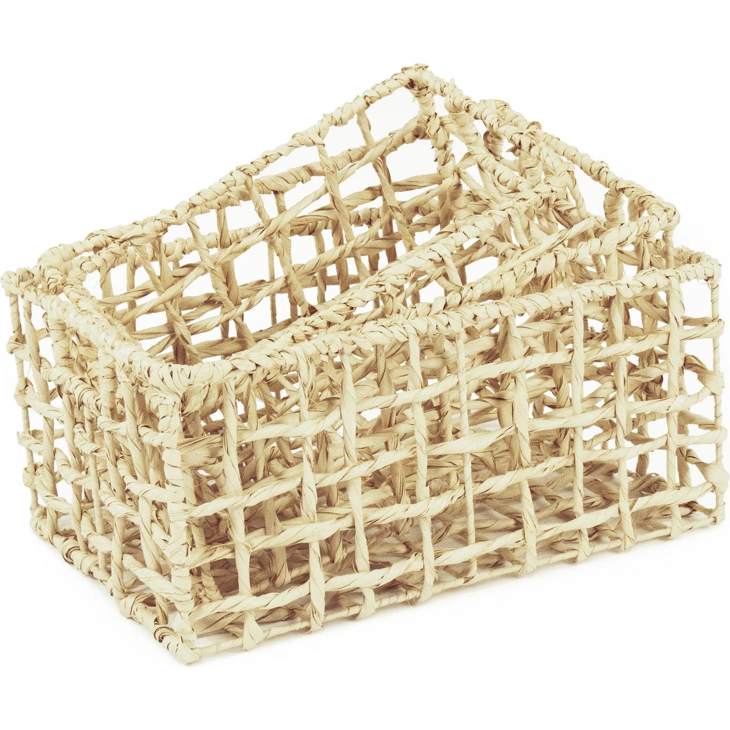 006 SI-2449004,SI-2449005,SI-2449006 | Additional Silo | Woven Basket by Zentique in light brown. Made from corn husk leaf, metal in a unique style.