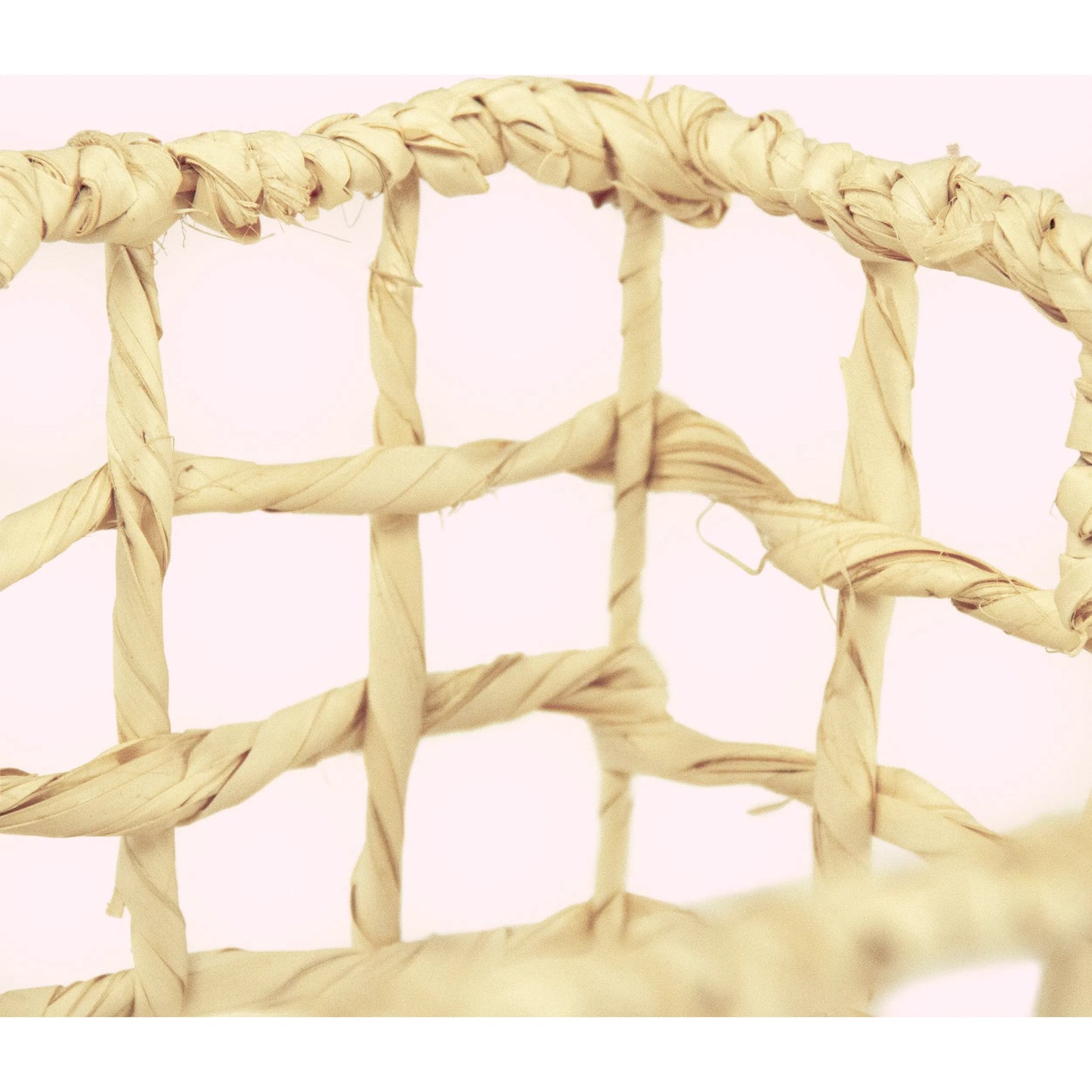 005 SI-2449004,SI-2449005,SI-2449006 | Additional Silo | Woven Basket by Zentique in light brown. Made from corn husk leaf, metal in a unique style.