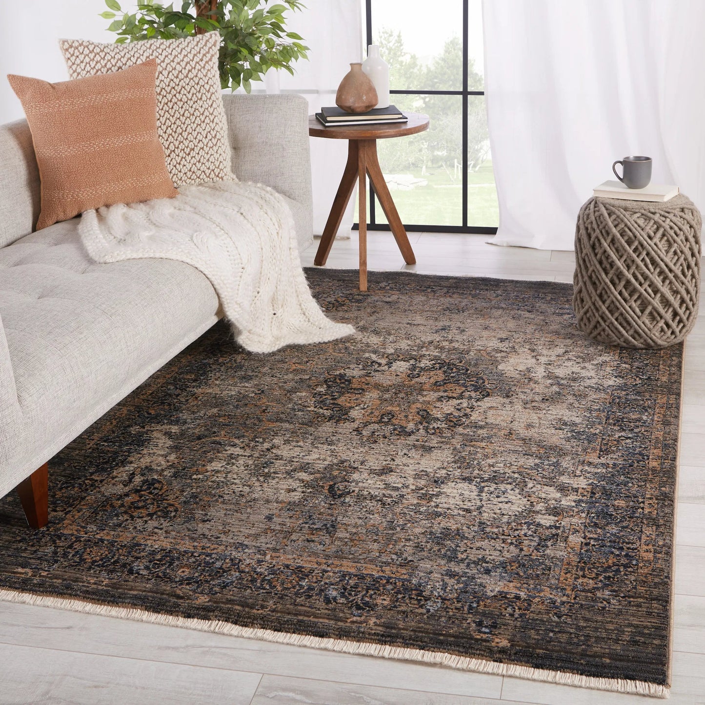 005 SI-2386541,SI-2444853 | Lifestyle | Zefira ZFA02 Rug by Jaipur Living in blue, beige. Made from 100% polypropylene in a unique style.