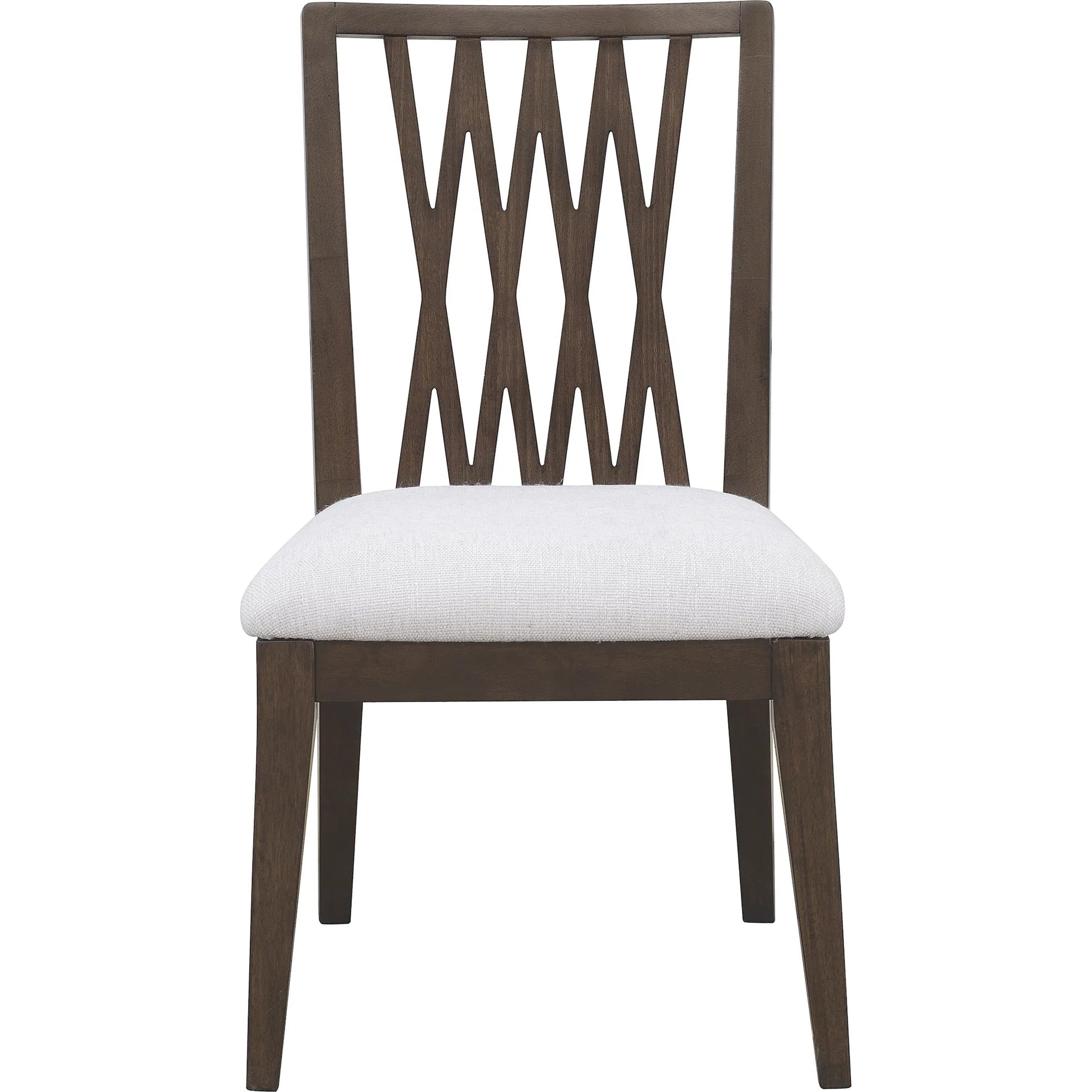 Asher Park Wood Back Side Chair by Pulaski Furniture in piano brown. Made from eucalyptus veneers in a traditional style.