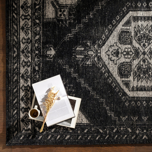 Zahra Rug - 30193 by Surya in cream, black. Made from 100% wool in a unique style.