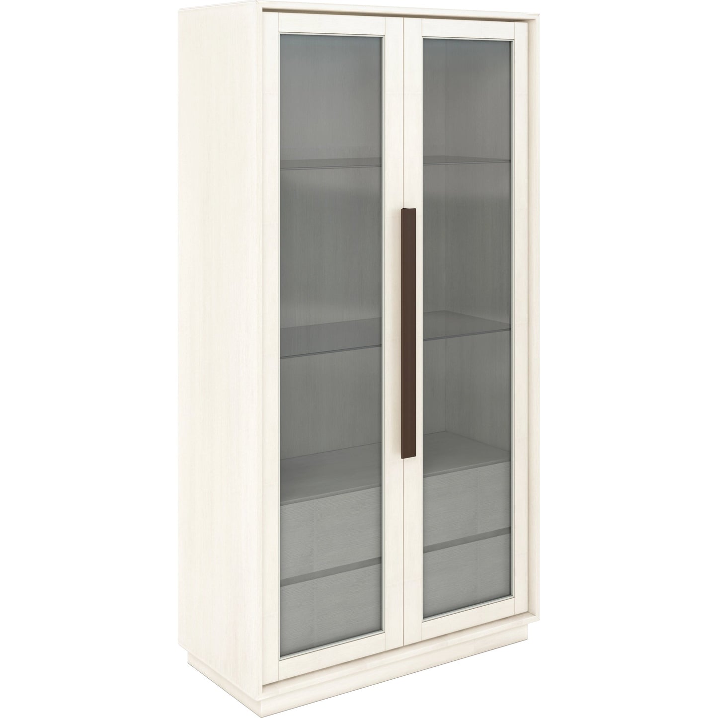 001 SI-2064938 | Primary Silo | Blanc Display Cabinet by A.R.T. Furniture in alabaster, burnished bronze. Made from parawood solids, metal, glass in a modern style.