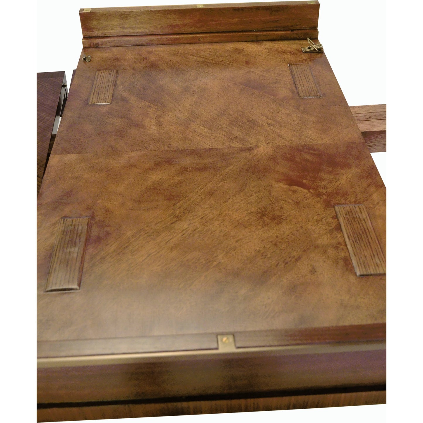 012 SI-1991091 | Closeup | Toulouse Walnut Dining Table by Jonathan Charles in walnut. Made from walnut quarter figured veneer in a modern style.