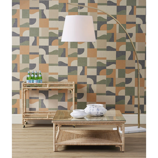 Cloister Floor Lamp by Currey and Company. Made from metal, marble, acrylic diffuser in a modern style.