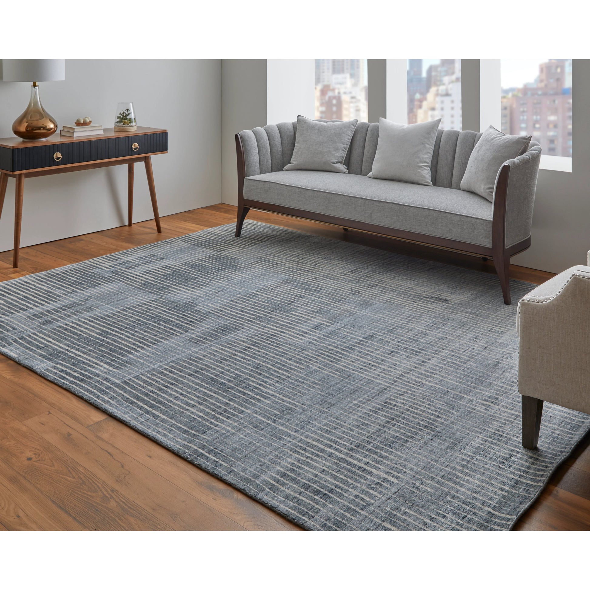 Eastfield Rug - 69AHF by Feizy in blue, ivory, gray. Made from wool, viscose in a unique style.