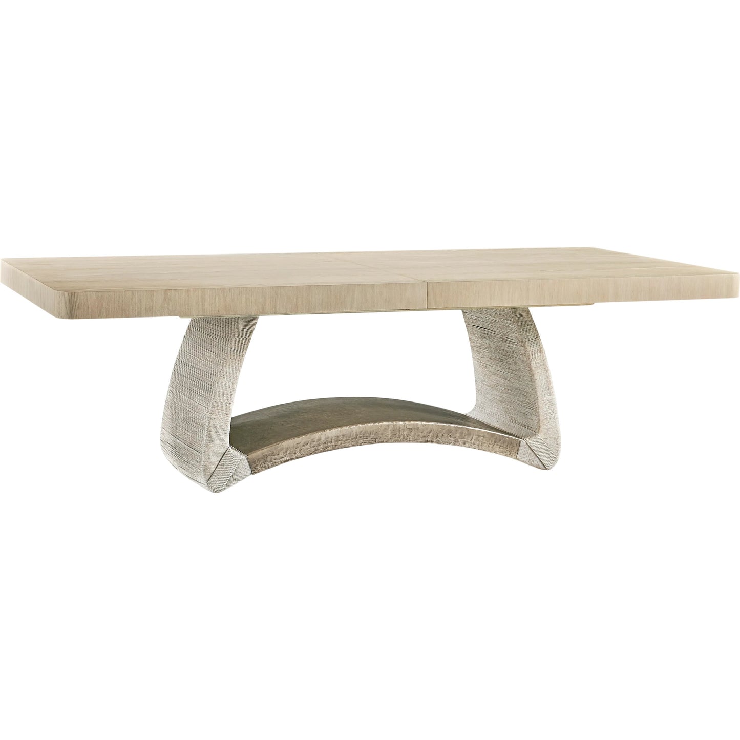001 SI-2186262 | Primary Silo | Water Swell Danish Cord Dining Table by Jonathan Charles in bleached oak. Made from oak, danish cord, metal in a transitional style.