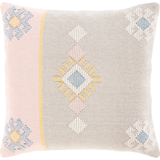 001 SI-1893803,SI-1893804,SI-1893805,SI-1893806,SI-1893807,SI-1893808 | Primary Silo | Zakaria Indoor/Outdoor Pillow by Surya in saffron, bright blue, light pink, seafoam. Made from 100% cotton in a eclectic & global style.