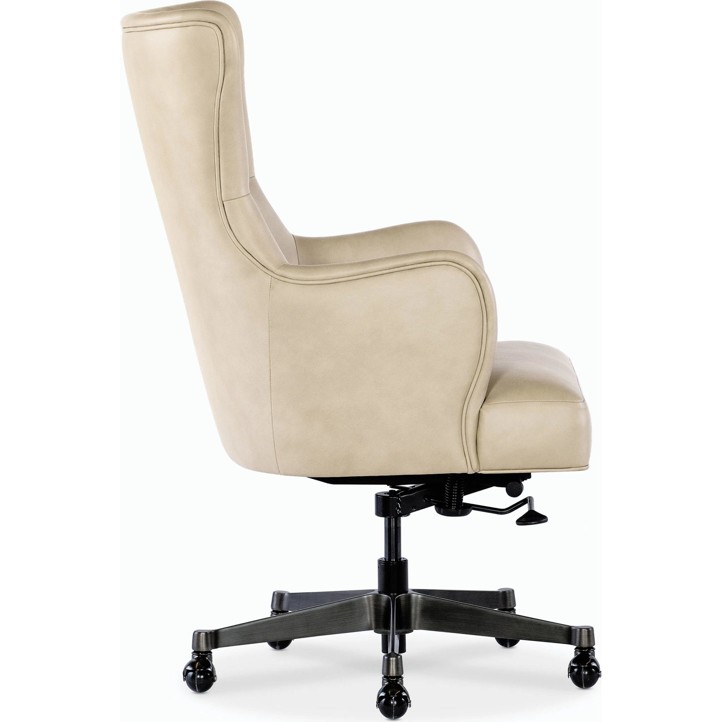 003 SI-2185862 | Additional Silo | Lazzaro Executive Tilt Swivel Chair by Hooker Furniture in beige. Made from leather in a modern style.